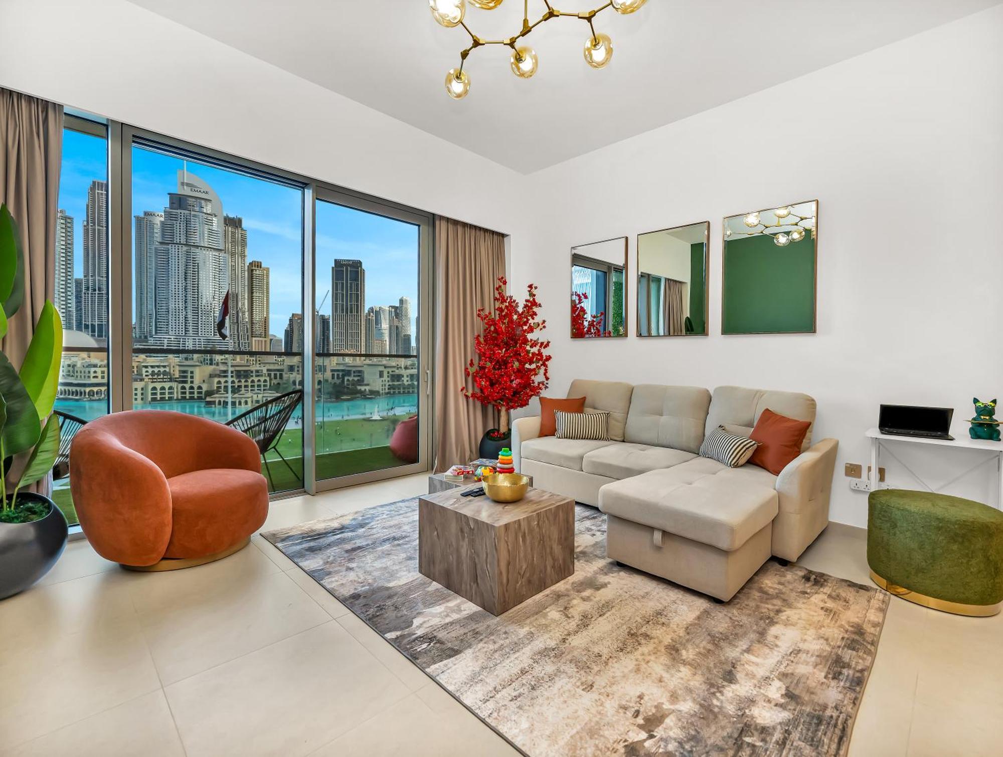 Direct Burj Khalifa & Fountain Views Lux 2br Apartment Dubai